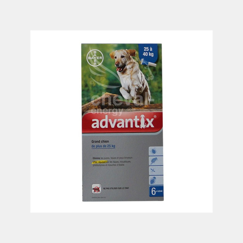 Bayer Pipette Anti Puce Chien Advantix - Cheval Energy