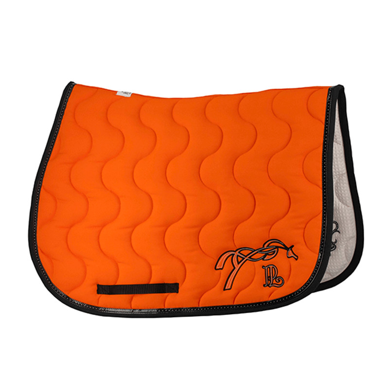 PÉNÉLOPE - Tapis Classique Point Sellier - Orange/Noir PÉNÉLOPE - Tapis Classique Point Sellier - Orange/Noir