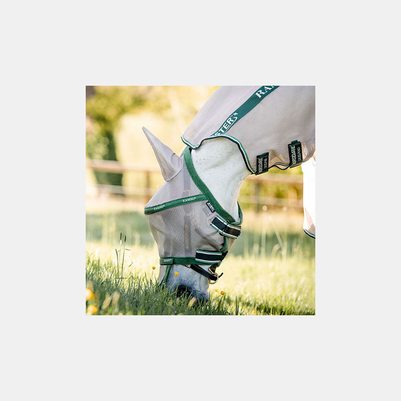 Masque Anti Mouche Horseware Rambo Flymask Plus Vert Masque Anti Mouche Horseware Rambo Flymask Plus Vert