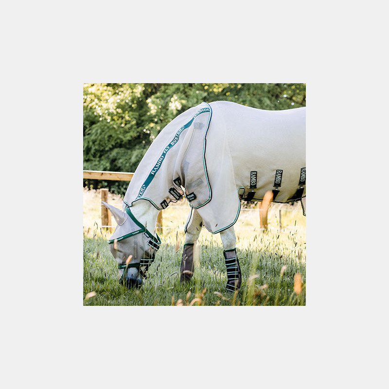 Masque Anti Mouche Horseware Rambo Flymask Plus Vert Masque Anti Mouche Horseware Rambo Flymask Plus Vert