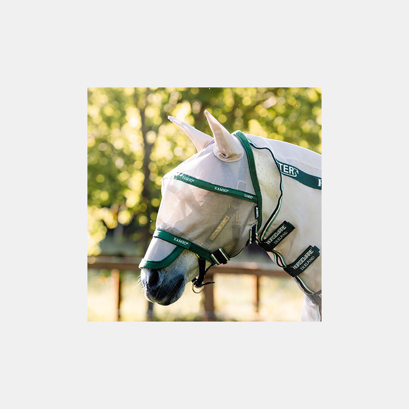Masque Anti Mouche Horseware Rambo Flymask Plus Vert Masque Anti Mouche Horseware Rambo Flymask Plus Vert
