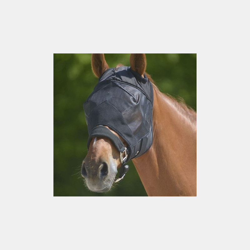 Masque anti-mouche et anti UV cheval Noir Waldhausen Sans oreilles Masque anti-mouche et anti UV cheval Noir Waldhausen Sans oreilles