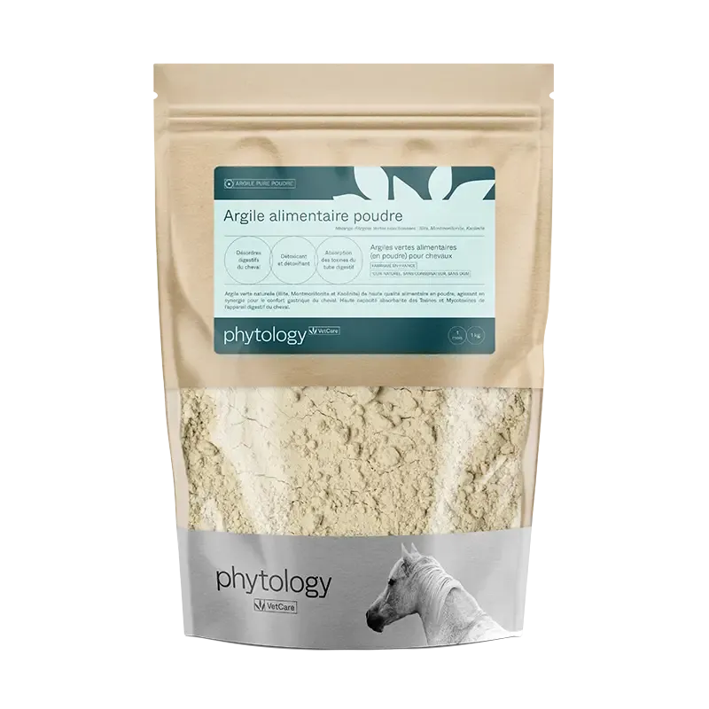 Phytology VetCare Argile verte alimentaire Cheval poudre