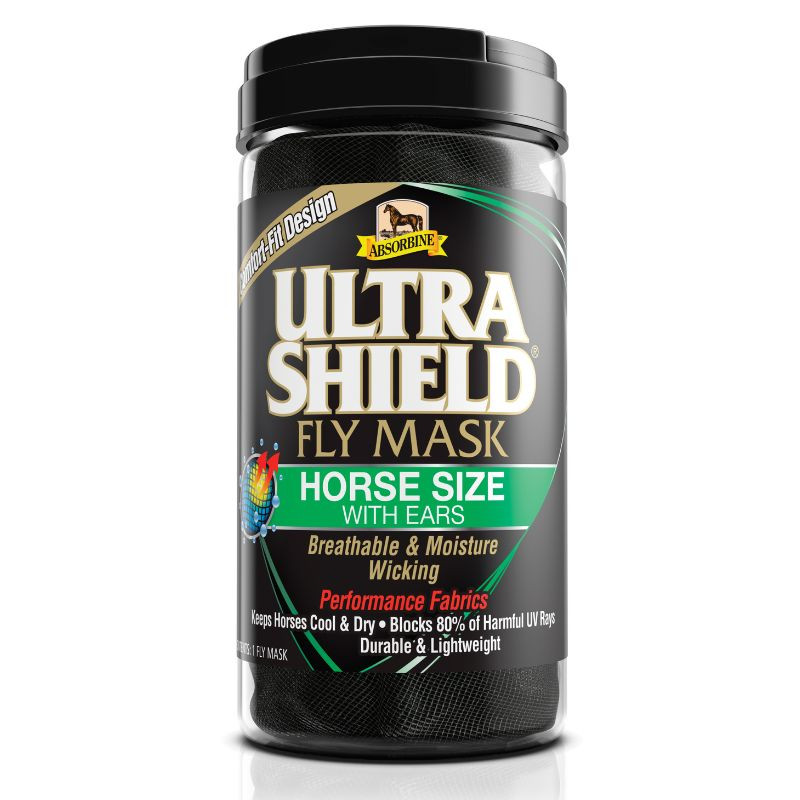 Masque Anti-Insectes UltraShield Fly Mask- avec Oreilles- d'Absorbine