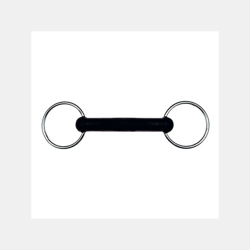 Mors droit en caoutchouc et acier Mors droit en caoutchouc et acier